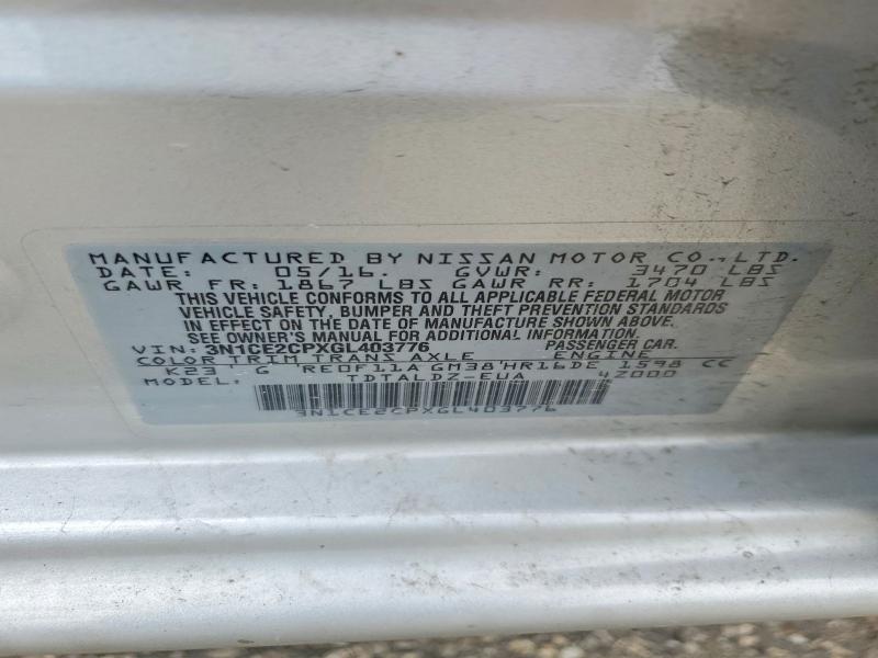 Продажа на аукционе авто 2016 Nissan Versa Note, vin: 3N1CE2CPXGL403776, номер лота: 51998996