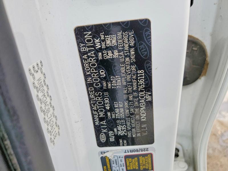 2020 Kia Sportage მანქანა იყიდება აუქციონზე, vin: KNDPM3AC0L7636118, აუქციონის ნომერი: 52206116