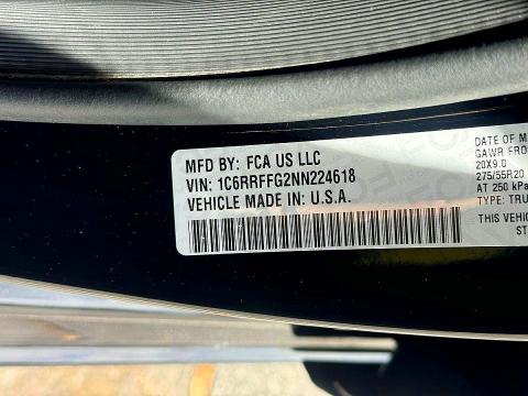 Продажа на аукционе авто 2022 Ram 1500, vin: 1C6RRFFG2NN224618, номер лота: 52780876