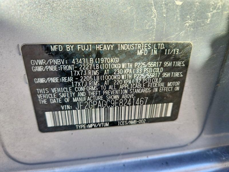 Продажа на аукционе авто 2014 Subaru Xv Crosstrek, vin: JF2GPAGC9E8241467, номер лота: 53170366
