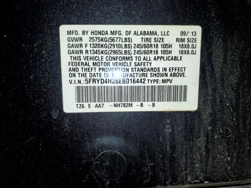 55313396 :رقم المزاد ، 5FRYD4H26EB016442 vin ، 2014 Acura Mdx مزاد بيع