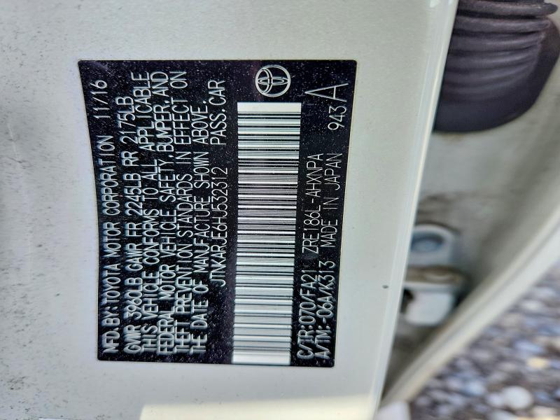 Aukcja sprzedaży 2017 Toyota Corolla Im, vin: JTNKARJE6HJ532312, numer aukcji: 53352986