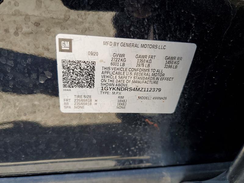 2021 Cadillac Xt5 მანქანა იყიდება აუქციონზე, vin: 1GYKNDRS4MZ112379, აუქციონის ნომერი: 53175606