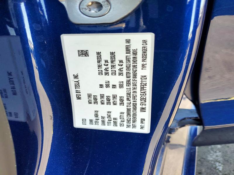 52702696 :رقم المزاد ، 5YJ3E1EA7PF621124 vin ، 2023 Tesla Model 3 مزاد بيع