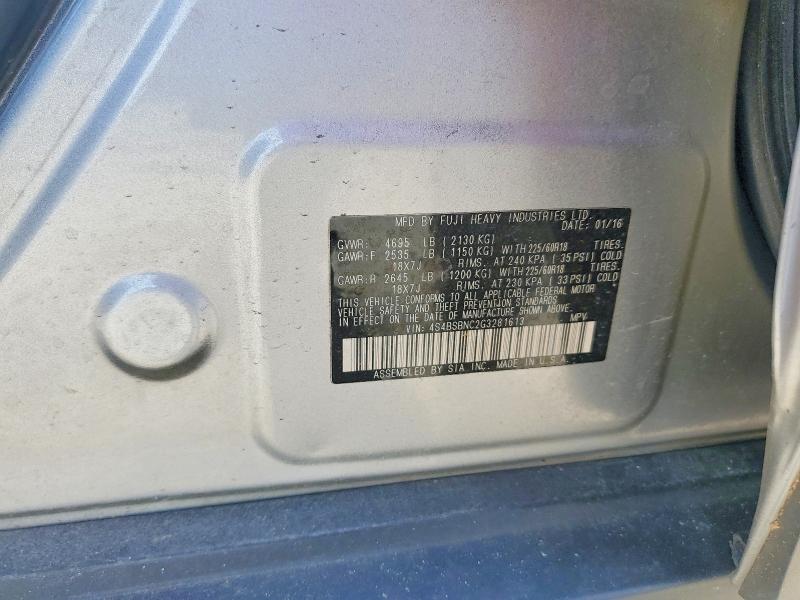 Продаж на аукціоні авто 2016 Subaru Outback, vin: 4S4BSBNC2G3281613, номер лоту: 54292486
