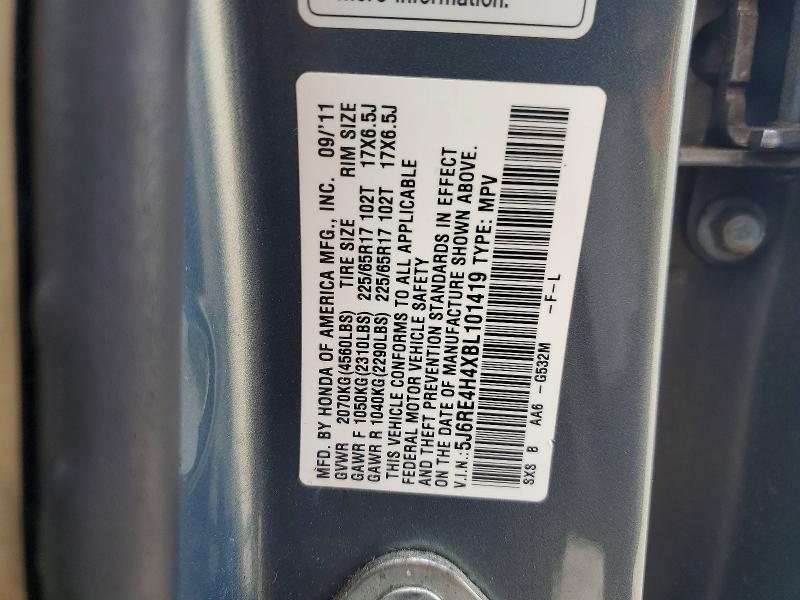 Продажа на аукционе авто 2011 Honda Cr-v, vin: 5J6RE4H4XBL101419, номер лота: 54683686