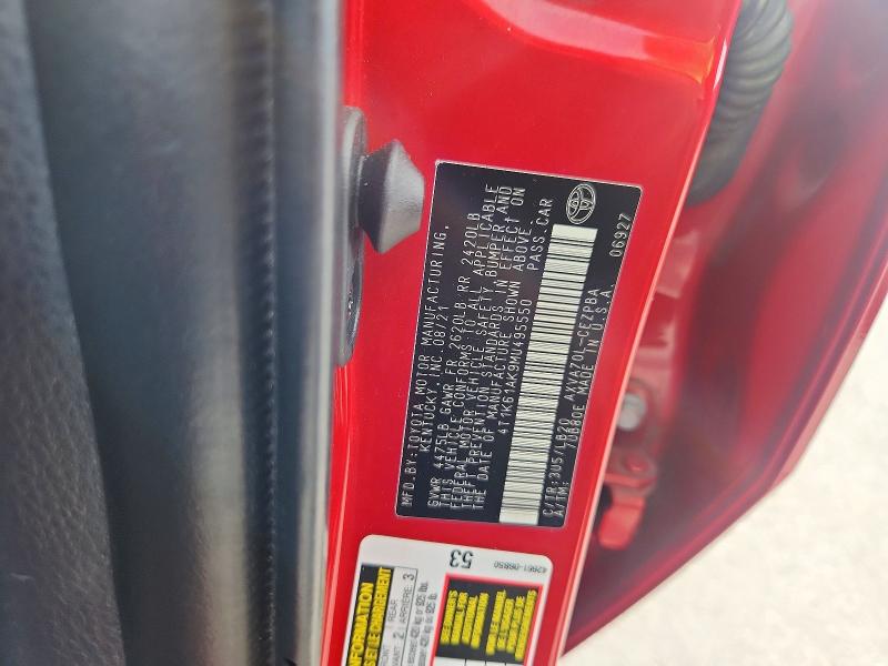 54305986 :رقم المزاد ، 4T1K61AK9MU495550 vin ، 2021 Toyota Camry مزاد بيع