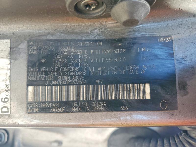 Aukcja sprzedaży 2023 Lexus Gx, vin: JTJAM7BX0P5373514, numer aukcji: 55281546