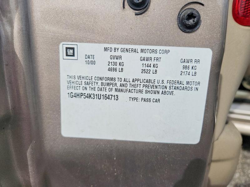 2001 Buick Lesabre მანქანა იყიდება აუქციონზე, vin: 1G4HP54K31U164713, აუქციონის ნომერი: 54888616