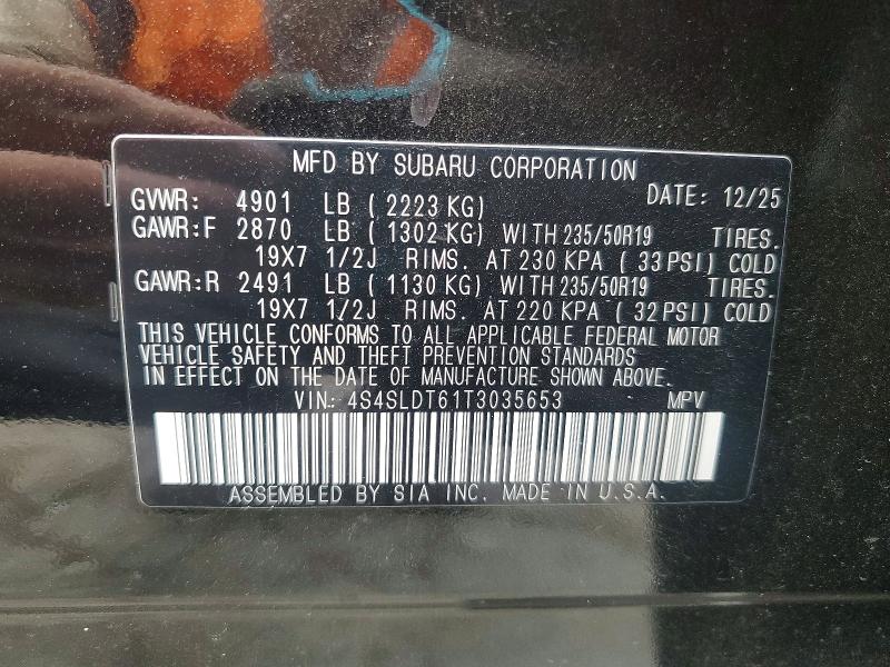 Продажа на аукционе авто 2026 Subaru Forester, vin: 4S4SLDT61T3035653, номер лота: 52820556