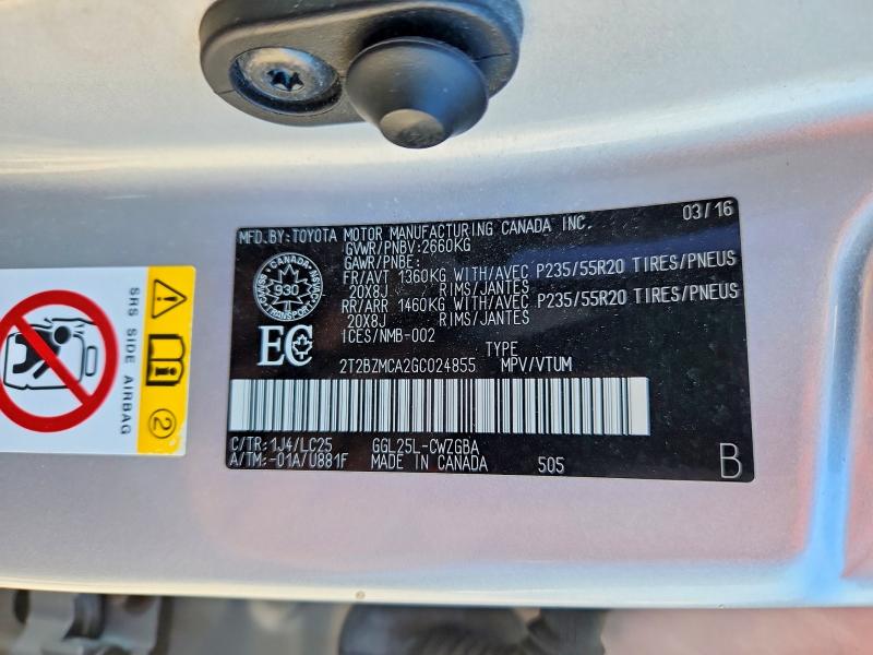 Продажа на аукционе авто 2016 Lexus Rx 350, vin: 2T2BZMCA2GC024855, номер лота: 55042616