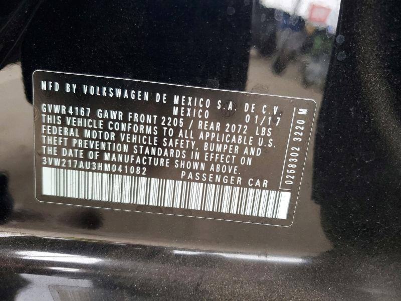 Aukcja sprzedaży 2017 Volkswagen Golf, vin: 3VW217AU3HM041082, numer aukcji: 53282246