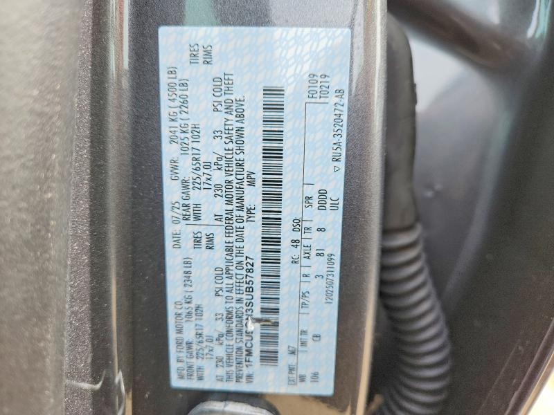 Продаж на аукціоні авто 2025 Ford Escape, vin: 1FMCU9GN3SUB57827, номер лоту: 53992766
