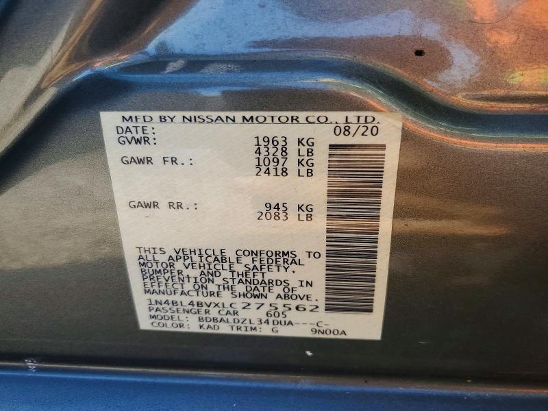 Aukcja sprzedaży 2020 Nissan Altima, vin: 1N4BL4BVXLC275562, numer aukcji: 55234766