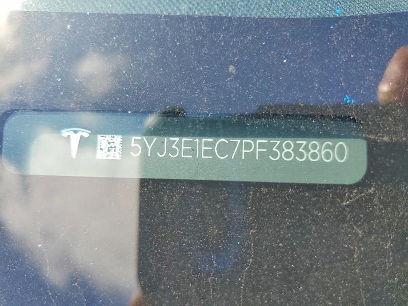 Aukcja sprzedaży 2023 Tesla Model 3, vin: 5YJ3E1EC7PF383860, numer aukcji: 52945626