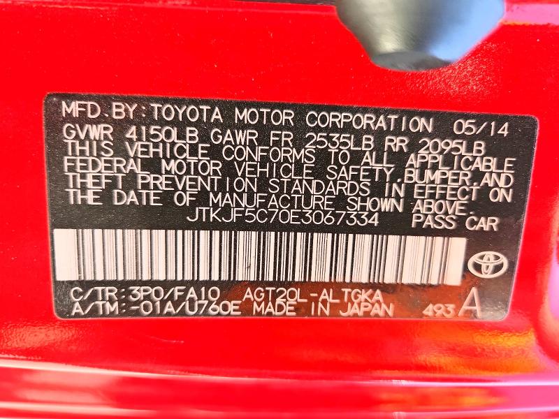 Aukcja sprzedaży 2014 Scion Tc, vin: JTKJF5C70E3067334, numer aukcji: 54438046