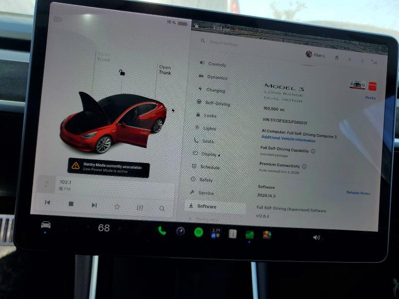 Aukcja sprzedaży 2018 Tesla Model 3, vin: 5YJ3E1EB3JF085031, numer aukcji: 51537516