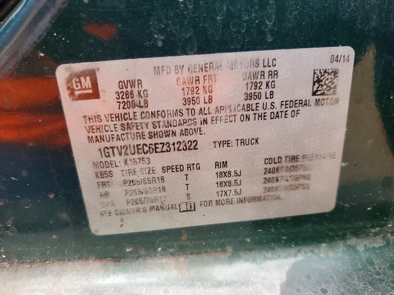 Продаж на аукціоні авто 2014 Gmc Sierra, vin: 1GTV2UEC6EZ312322, номер лоту: 54529946