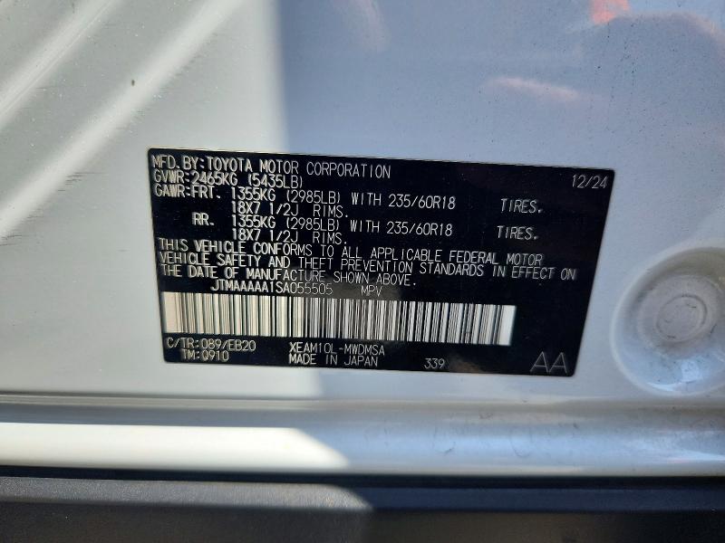 54475946 :رقم المزاد ، JTMAAAAA1SA055505 vin ، 2025 Toyota Bz4x مزاد بيع