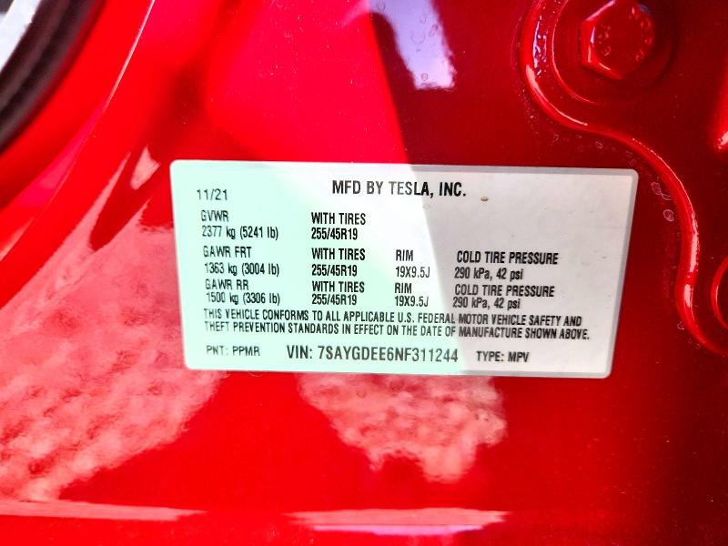Продаж на аукціоні авто 2022 Tesla Model Y, vin: 7SAYGDEE6NF311244, номер лоту: 53371106