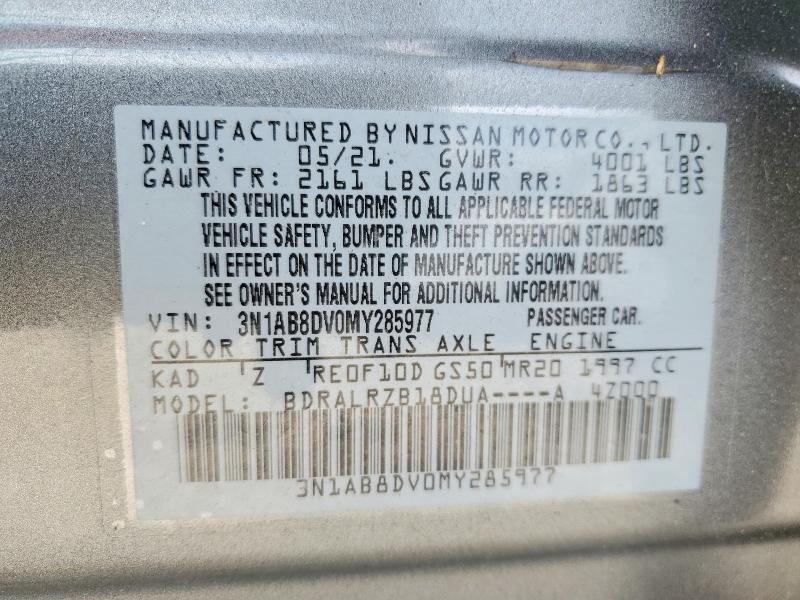 53205576 :رقم المزاد ، 3N1AB8DV0MY285977 vin ، 2021 Nissan Sentra مزاد بيع