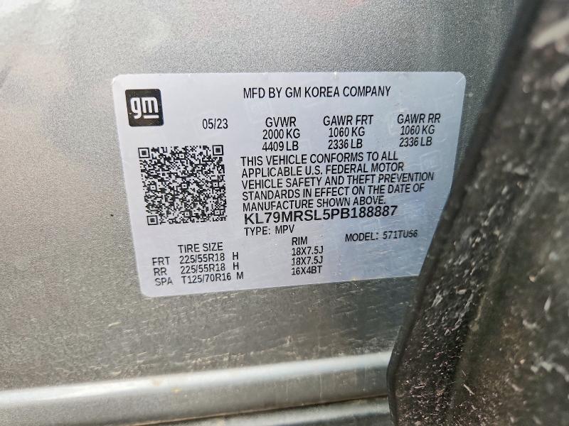 54661086 :رقم المزاد ، KL79MRSL5PB188887 vin ، 2023 Chevrolet Trailblazer مزاد بيع