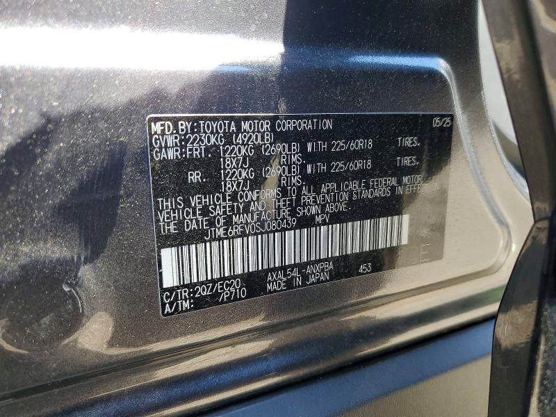 54173976 :رقم المزاد ، JTME6RFV0SJ080439 vin ، 2025 Toyota Rav4 مزاد بيع