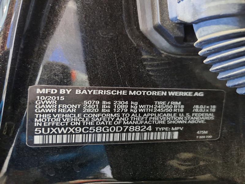 2016 Bmw X3 მანქანა იყიდება აუქციონზე, vin: 5UXWX9C58G0D78824, აუქციონის ნომერი: 64144516