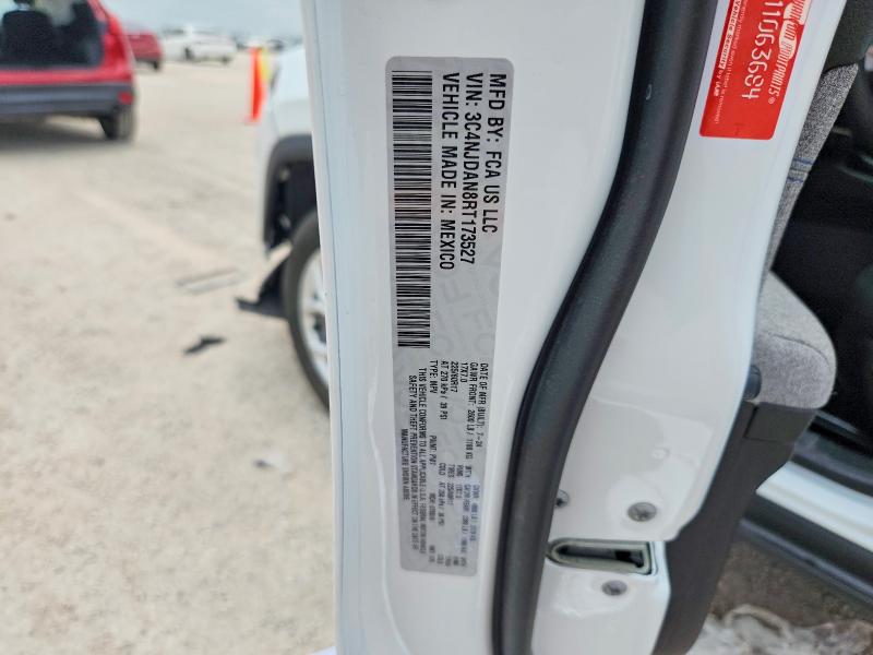 54077136 :رقم المزاد ، 3C4NJDAN8RT173527 vin ، 2024 Jeep Compass مزاد بيع