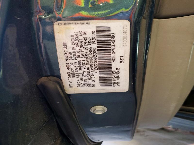 Продажа на аукционе авто 1998 Toyota Camry, vin: 4T1BG22K8WU852690, номер лота: 52687216