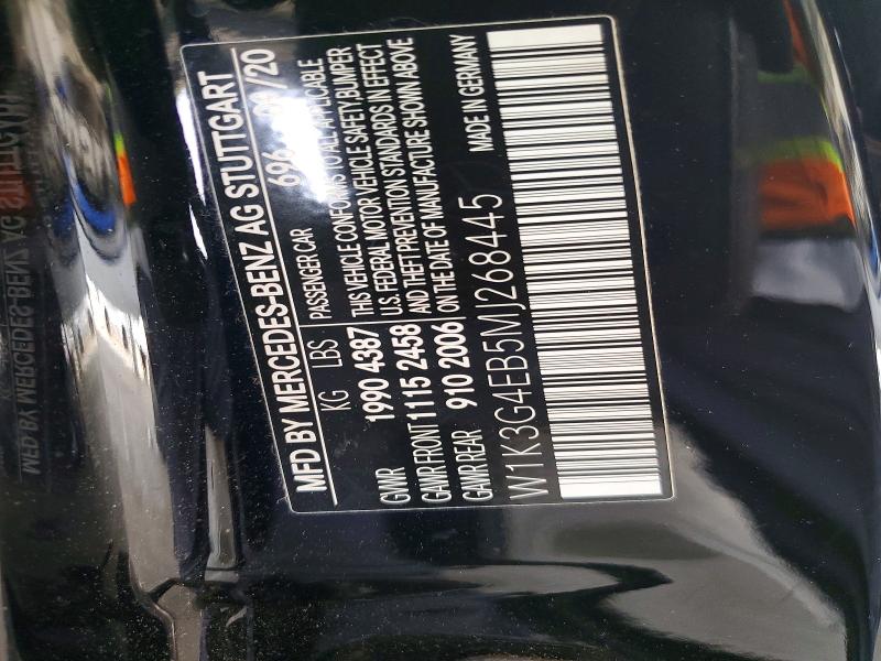 2021 Mercedes-benz A მანქანა იყიდება აუქციონზე, vin: W1K3G4EB5MJ268445, აუქციონის ნომერი: 52321306