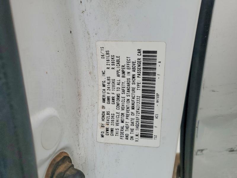 Aukcja sprzedaży 2015 Honda Accord, vin: 1HGCR6F72FA013332, numer aukcji: 54275246