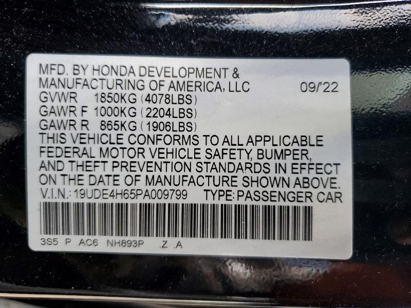 53060636 :رقم المزاد ، 19UDE4H65PA009799 vin ، 2023 Acura Integra مزاد بيع