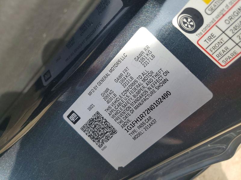 54865886 :رقم المزاد ، 1G1FH1R72N0102490 vin ، 2022 Chevrolet Camaro مزاد بيع