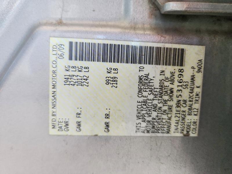Aukcja sprzedaży 2009 Nissan Altima, vin: 1N4AL21E39N531698, numer aukcji: 54442446