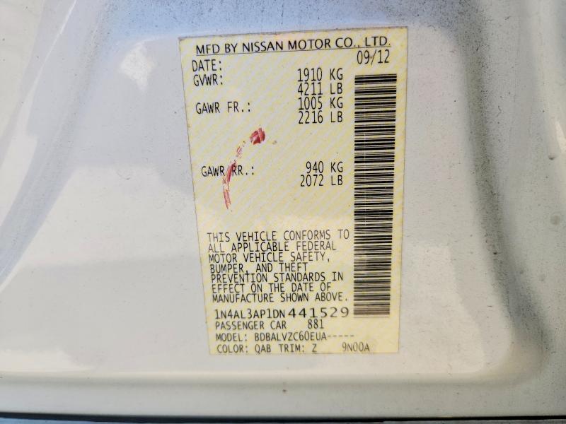Продаж на аукціоні авто 2013 Nissan Altima, vin: 1N4AL3AP1DN441529, номер лоту: 53200806
