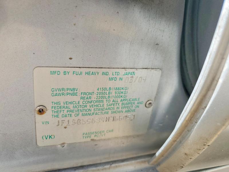 Aukcja sprzedaży 2004 Subaru Forester, vin: JF1SG65684H766057, numer aukcji: 55177276