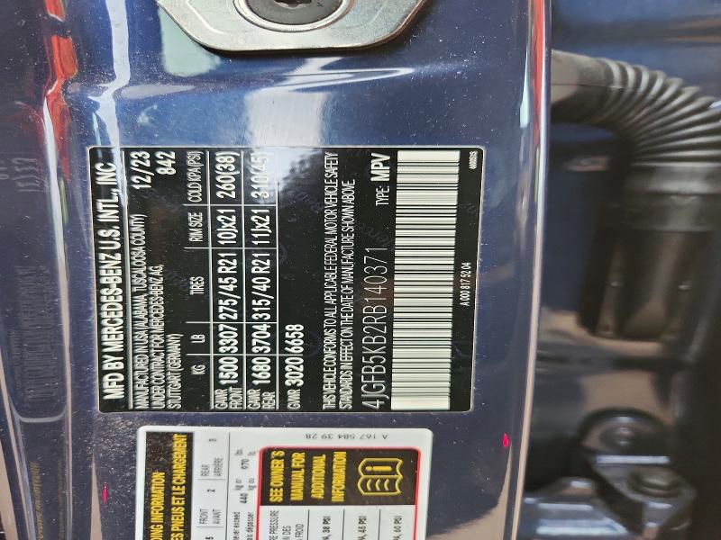 Aukcja sprzedaży 2024 Mercedes-benz Gle, vin: 4JGFB5KB2RB140371, numer aukcji: 51687596