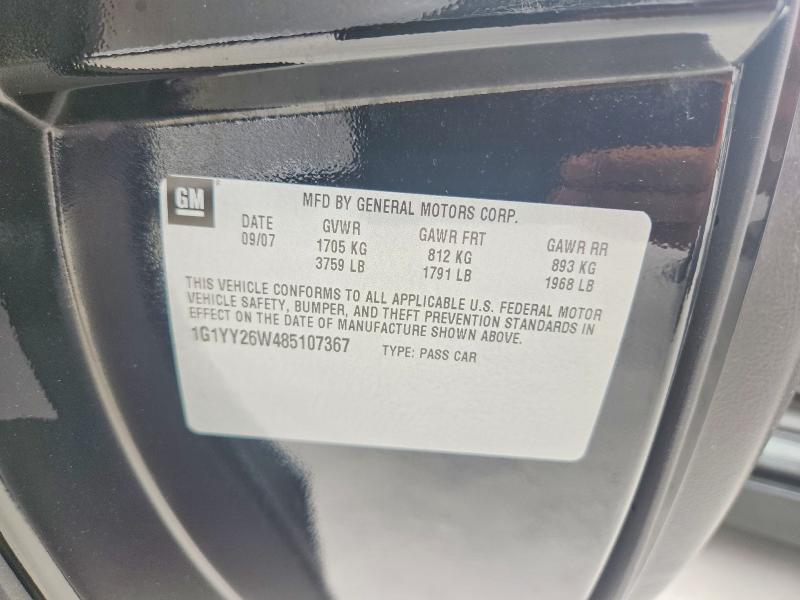 Продаж на аукціоні авто 2008 Chevrolet Corvette, vin: 1G1YY26W485107367, номер лоту: 52343146