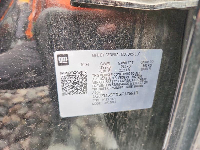 Aukcja sprzedaży 2025 Chevrolet Malibu, vin: 1G1ZD5STXSF125919, numer aukcji: 53795976