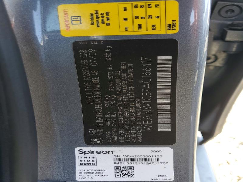 Auction sale of the 2010 Bmw 535, vin: WBANW1C57AC166417, lot number: 52130976