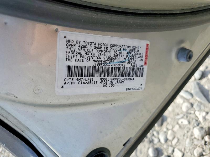 Продаж на аукціоні авто 1997 Lexus Es, vin: JT8BF22G7V0050042, номер лоту: 54768186