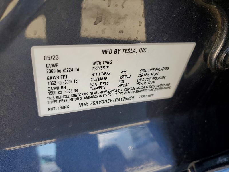 Продаж на аукціоні авто 2023 Tesla Model Y, vin: 7SAYGDEE7PA125955, номер лоту: 55586986