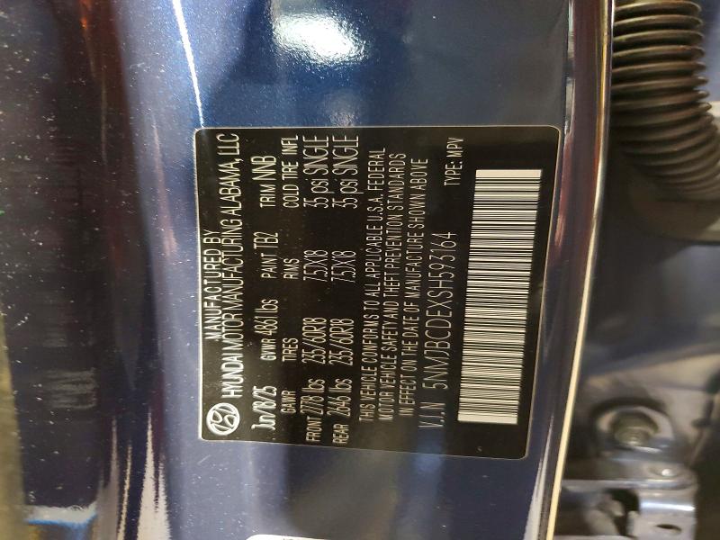 53080266 :رقم المزاد ، 5NMJBCDEXSH593164 vin ، 2025 Hyundai Tucson مزاد بيع