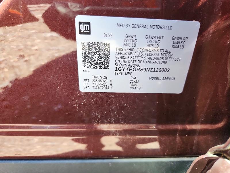 Aukcja sprzedaży 2022 Cadillac Xt6, vin: 1GYKPGRS9NZ126002, numer aukcji: 53041366