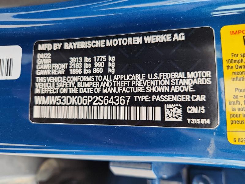 Продаж на аукціоні авто 2023 Mini Cooper, vin: WMW53DK06P2S64367, номер лоту: 55204546