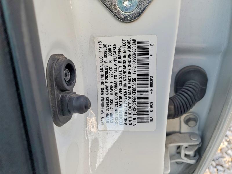 51538136 :رقم المزاد ، 19XFC2F66KE005156 vin ، 2019 Honda Civic مزاد بيع