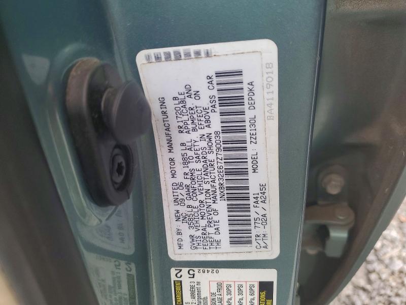 Aukcja sprzedaży 2007 Toyota Corolla, vin: 1NXBR32E67Z790038, numer aukcji: 54826816