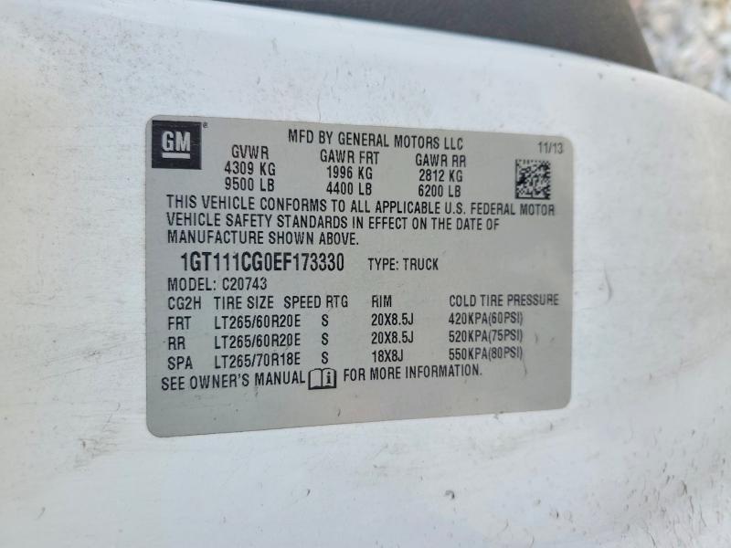 2014 Gmc Sierra მანქანა იყიდება აუქციონზე, vin: 1GT111CG0EF173330, აუქციონის ნომერი: 53087086