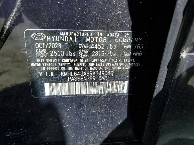 Продаж на аукціоні авто 2024 Hyundai Sonata, vin: KMHL64JA6RA349046, номер лоту: 53780196
